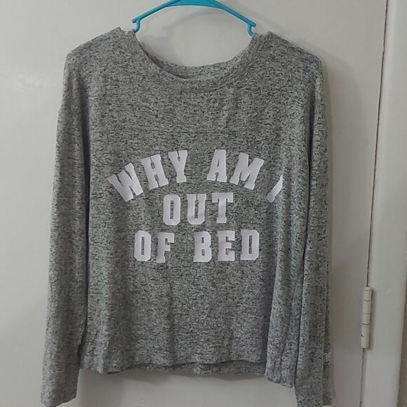 Victoria Secret Pink Why Am I Out of Bed T-Shirt Size XS - Picture 1 of 11